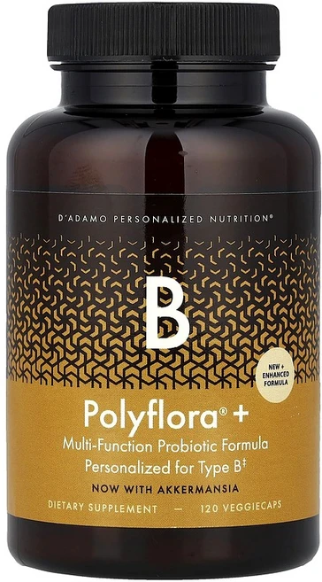 D'adamo Polyflora® + B 다기능 프로바이오틱 포뮬라 베지 캡슐 120정 D'adamo (디아다모), D'adamo Polyflora® + B 다기능 프로, 1개 - 쿠팡