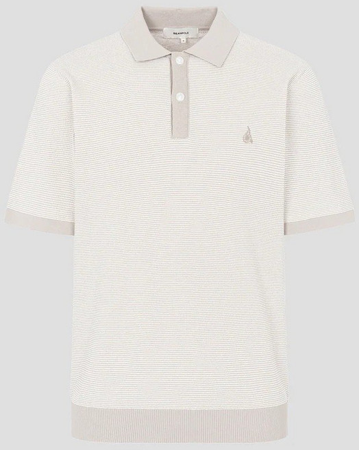 [국내백화점] 빈폴 26SS 투톤 텍스쳐 칼라넥 니트 - 베이지 카라니트 반팔니트 여름니트 남성니트