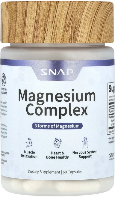 스냅 서플리먼트 Snap Supplements 마그네슘 복합체 캡슐 60정138617원산지:기타, 스냅 서플리먼트 Snap Supplements, 마그네, 1개, 60정 - 쿠팡