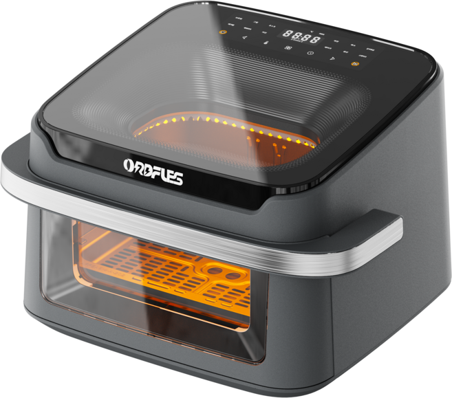 ORDFLES 13L 투명창 디지털 에어프라이어 대용량 가정용 에어프라이어 다기능 복합 오븐, H-AF-002