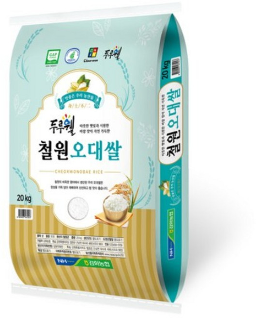 김화농협 2025년 햅쌀 GAP 인증 두루웰 철원 오대쌀 백미, 20kg, 3개, 상