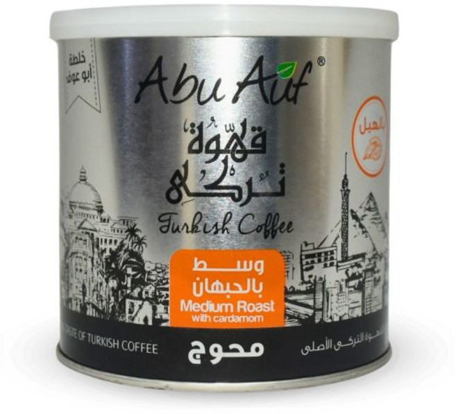 Generic 터키 커피 아부 아우프 오리엔탈 카페 아랍어 아라비카 분쇄 로스트 무드 미디엄 블렌드 카다멈이 들어간 7.05온스 200그램 بن ابو عوف, Generic 터키 커피 아부 아우프 오리엔탈 카페 아, 200g, 1개