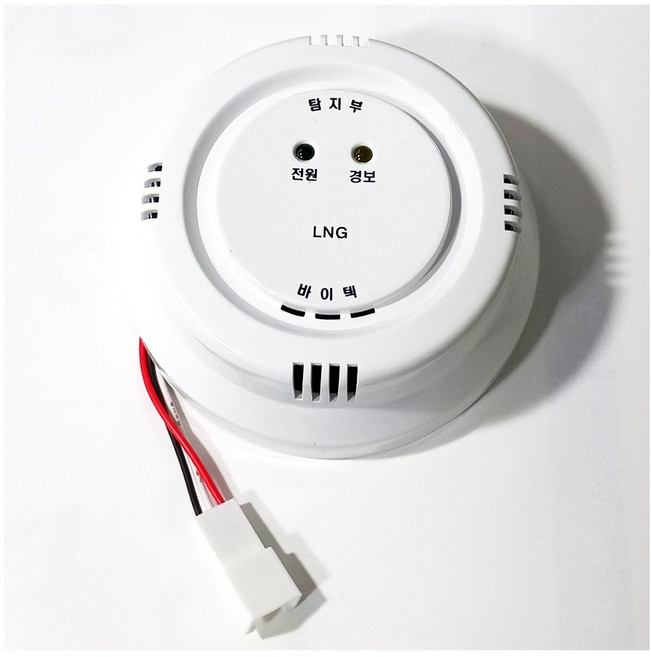 가스탐지부 자동식소화기 감지부 LNG 도시가스 가스경보기 DC.12V 누설 누출감지, 화이트, 1개