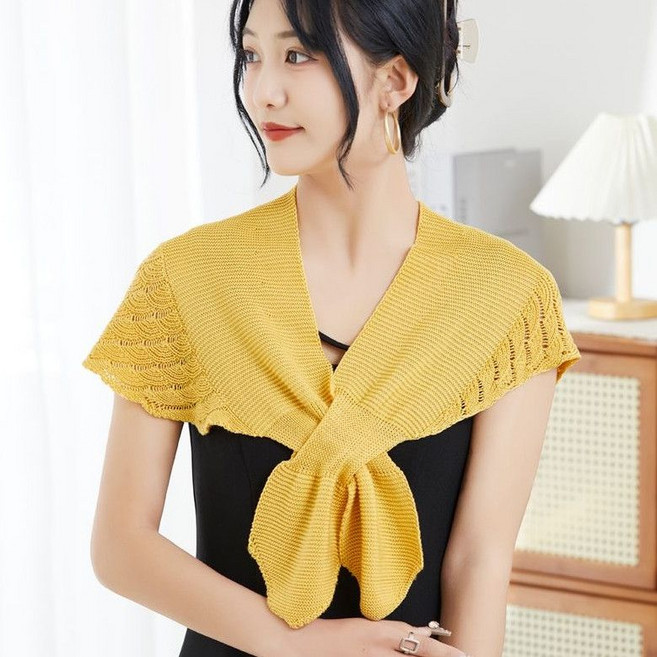 페이준 여성 니트 케이프 심플 통근 스타일 에어컨 케이프 LN2867