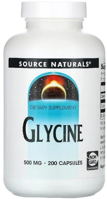 소스내츄럴 Source Naturals 글리신 500mg 200캡슐, 200정, 1개 - 쿠팡