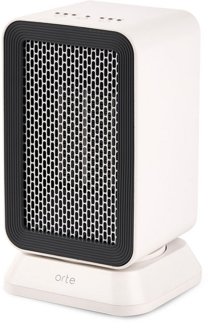 오르테 미니 온풍기 히터 캠핑용 가정용 사무실 회전형 팬히터, 화이트, 화이트