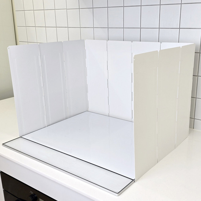 클렌 가스렌지 가림막 기름튐방지 렌지가드 화이트 + 보관파우치 세트, 1개