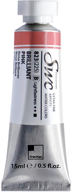 신한 SWC수채화물감낱색15ml-B시리즈(823.BRILLIANT PINK), 15ml, 1개