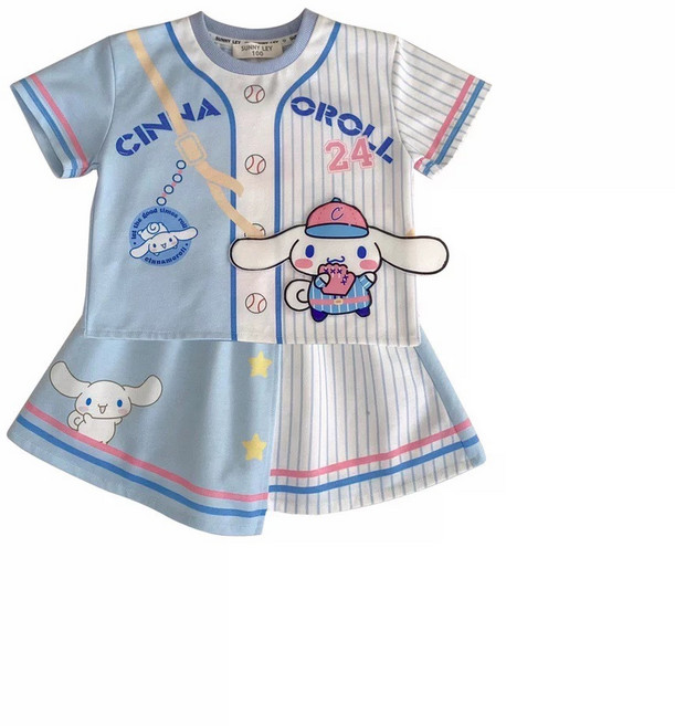 GOYES 시나모롤 쿠로미 상하치마세트 여아 여름 유니폼상하세트