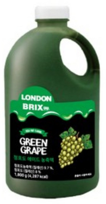 런던브릭스 청포도 에이드, 1.8L, 2개