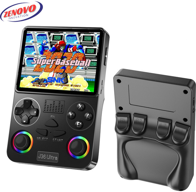ZENOVO 휴대용 게임기 고화질 화면 수만 가지 게임 원격 감지 버튼 게임기 레트로 게임기, T-05블랙