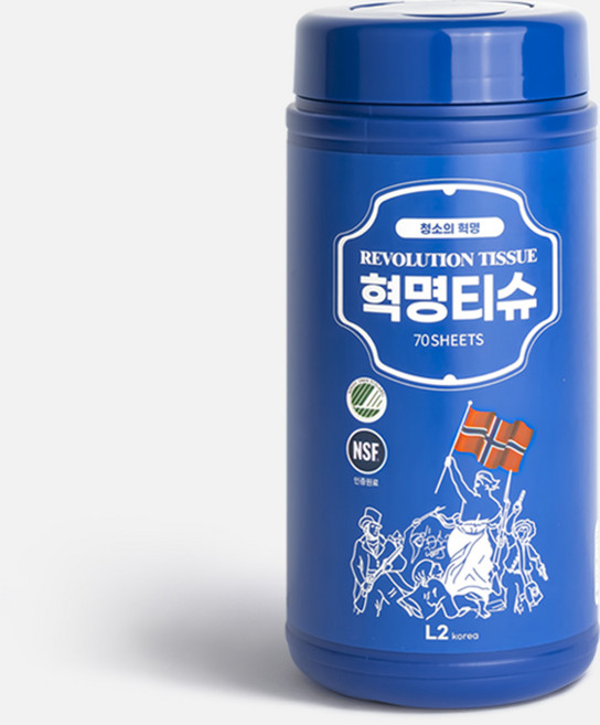 [홈쇼핑 정품][국내생산] 데일리아이디어 혁명티슈 멀티클리너 세정티슈 1종세제 안심성분, 1개