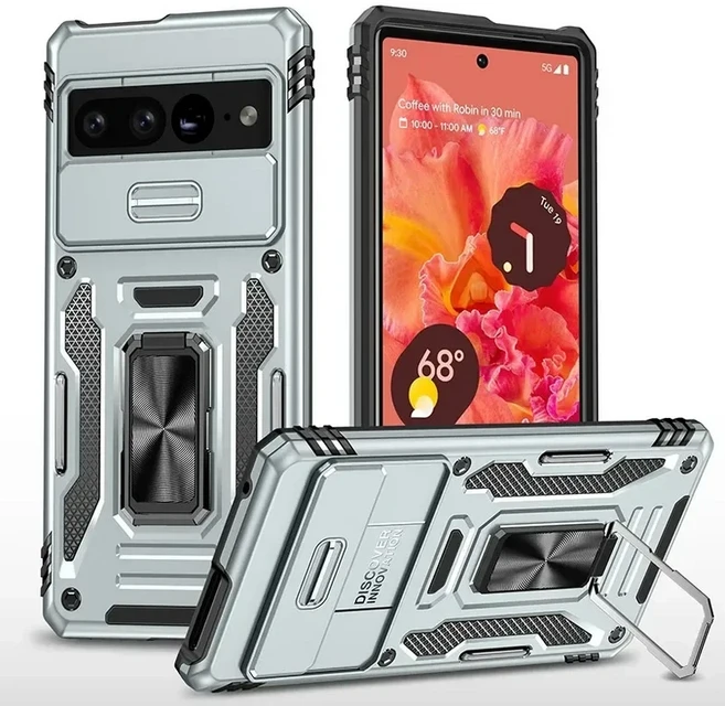 구글 픽셀 10 Pro XL 9A 8 7 슬라이드 렌즈 보호 풀 러기드 밀리터리 등급 페달 충격 방지 케이스, 05 Google Pixel 10 Pro, 05 Green