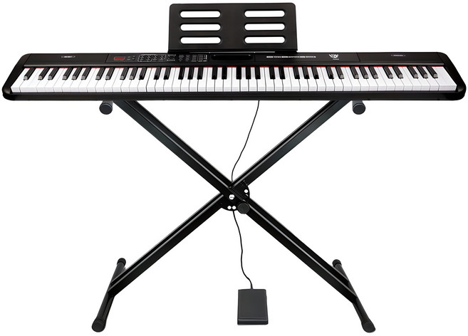 토이게이트 안젤리아 88건반 교습용 전자 피아노 88piano, 블랙, 1개