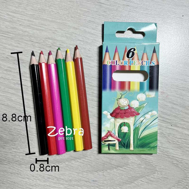 New Elite 彩色鉛筆 12色 3mm筆芯, 1個, 小盒small~色~鉛~筆(6色/盒裝)