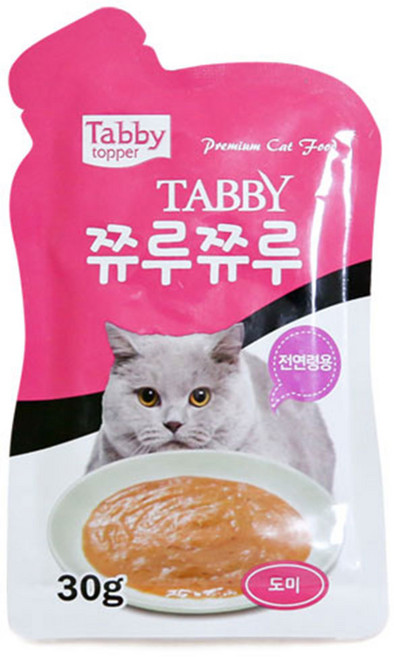 테비토퍼 쮸루쮸루 고양이 파우치 생선 30 g, 도미, 30g, 48개