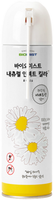 바이오미스트 내츄럴 인섹트 킬라 홈 에어로솔 살충제 스탠다드 무향, 1개