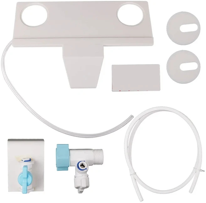 스마트 비데 세트 비전기식 신선한 물 분사 청소 시트 욕실 부착 키트 위생 개인 관리 1/2인치 튜브 호환, 01 하얀색