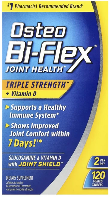 오스테오 바이플렉스 조인트 헬스 비타민D 트리플 스트렝스 120정 글루코사민 콘드로이틴, 1개 - 쿠팡