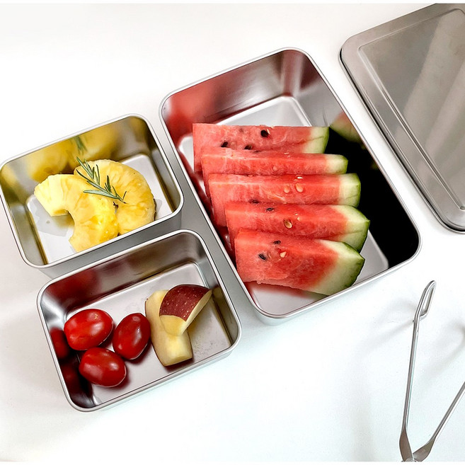 주방애몰 칸칸 분리형 밧드, 1개, 내피2+외피1+뚜껑