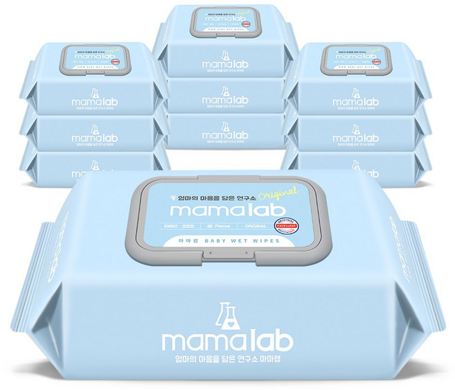 물티슈 80매 캡형 10팩오리지널, 52g, 10개