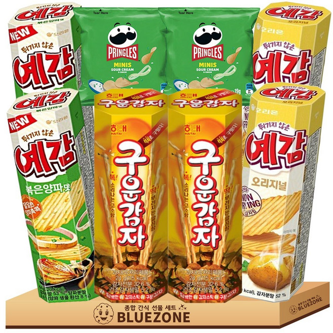 감자스낵 세트 예감 오리지널2 예감 볶음양파2 구운감자2 프어2, 1세트, 348g