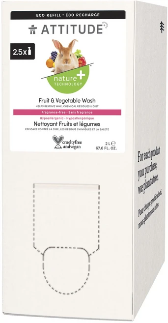 에티튜드 과일 & 채소 세정제 무향 대용량 벌크 에코리필, 2개, 2L - 쿠팡