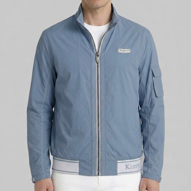 김영주스포츠 남성 경량 바람막이 점퍼 KRMJ66205 골프 등산 러닝 데일리 스판 집업