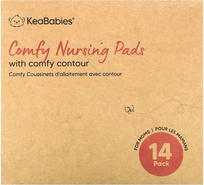 KeaBabies Comfy 수유 패드 라지 베어 베이지 14팩, KeaBabiesComfy수유패드라지베어베이지14팩 - 쿠팡