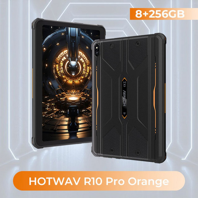 2025 HOTWAV R10 Pro 견고한 태블릿 안드로이드 14 10.1인치 HD+10800mAh 배터리 PC 5MP+13MP 카메라 8GB+2, 01 R10 PRO, 01 EU, 01 R10 PRO Orange