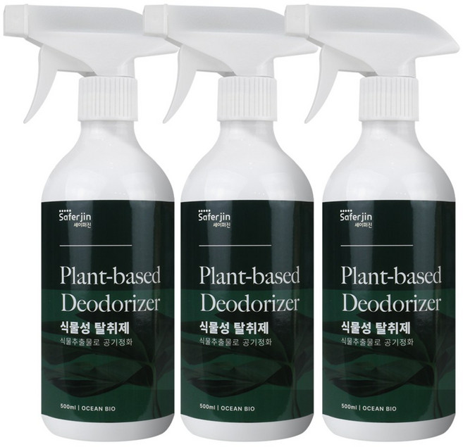 새집증후군 제거 100% 식물추출물 세이퍼진 식물성 탈취제, 3개, 500ml