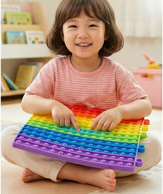 (다르담) 소근육 발달 초대형 30cm 푸쉬팝 퍼즐, 1개