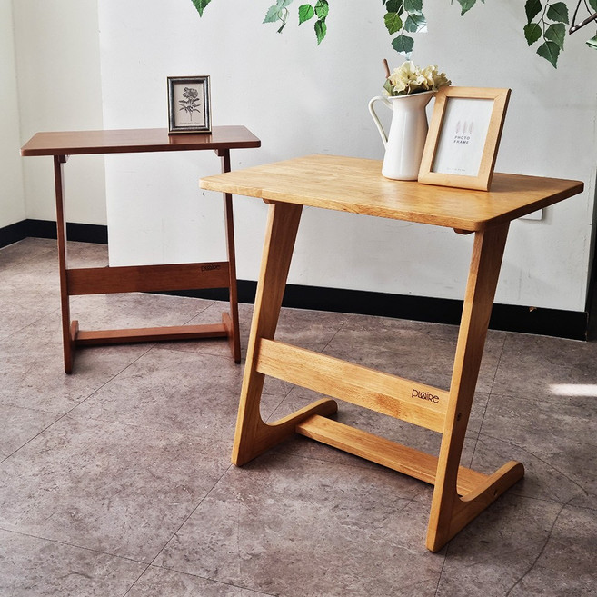 플레르가구 햄프 원목 사이드테이블 L사이즈, 월넛