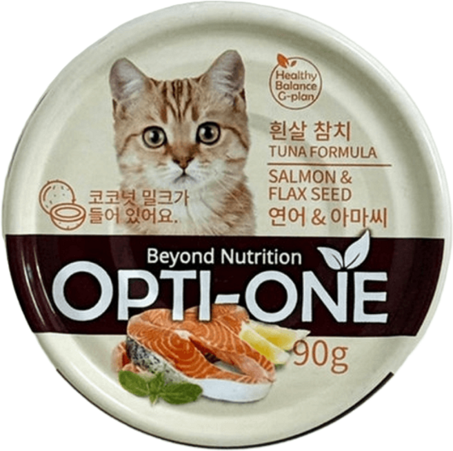 펫 사조 옵티원 캣 90g 연어와 아마 씨, 1세트