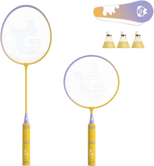 은성 스포츠 패밀리 배드민턴 라켓+ 셔틀콕+ 풀커버, 1세트, Z02368(바이올렛)