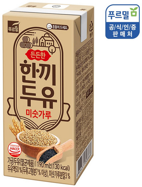 푸르밀 한끼두유 미숫가루, 190ml, 24개