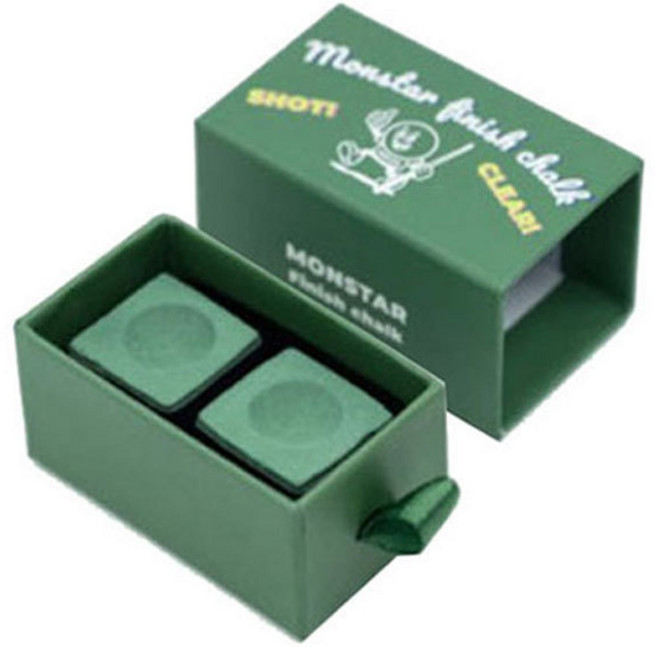 금남당구재료 몬스타-피니쉬쵸크 그린 선수용쵸크 당구초크 초크케이스 당구쵸크 당구용품초크 당구장쵸크 당구장초크 개인용쵸크 선수용쵸크 당구초크 당구용품초크 당구용품 당구용품쵸크, 1개