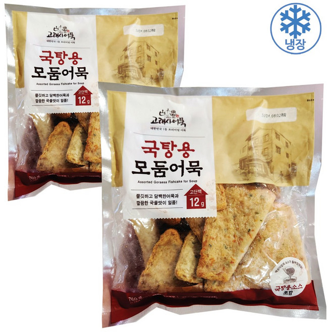 고래사 국탕용 모둠어묵 760g, 2개