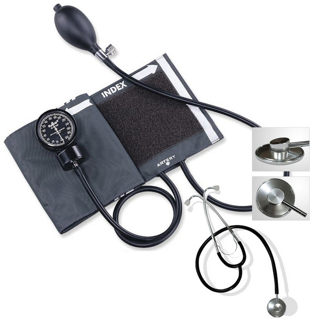 대만 수동 메타혈압계(아네로이드 방식 ) + 청진기 세트 상품 보관가방 포함 병원용 실습용 간호사용, 없음, 텐소단면청진기, 1개