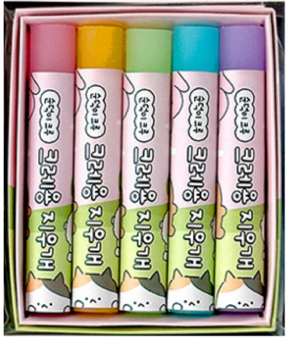 오피스크루] 조선문방구 순덕이크루 크레용 지우개, 2개, 핑크5p