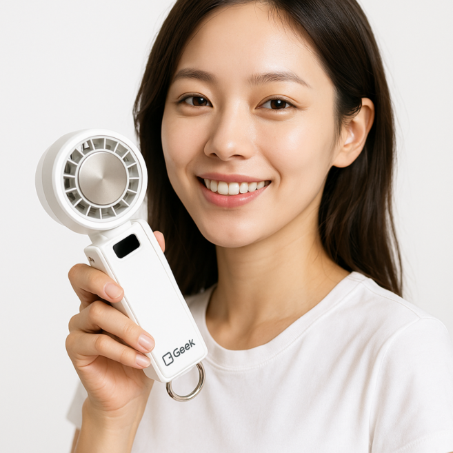 GEEK 쿨패드 100단 핸디 선풍기, 화이트