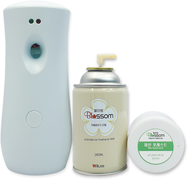 블라썸 자동분사기 본체1개 + 자동분사 리필 1캔 세트, 파인포레스트, 1세트, 280g
