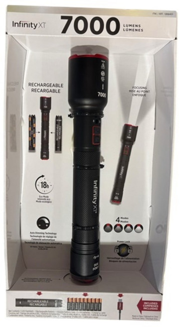 Infinity X1 7000루멘 듀얼파워 LED 손전등 코스트코코리아정품, 1개, 블랙