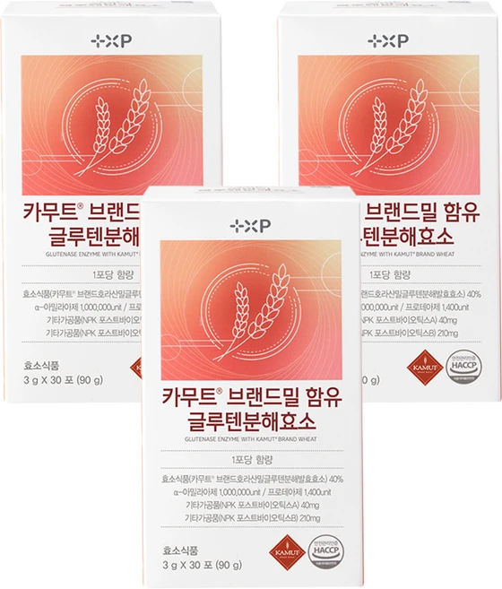 [특허공법] 레몬팜 카무트 글루텐분해효소, 3개, 30회분 - 쿠팡