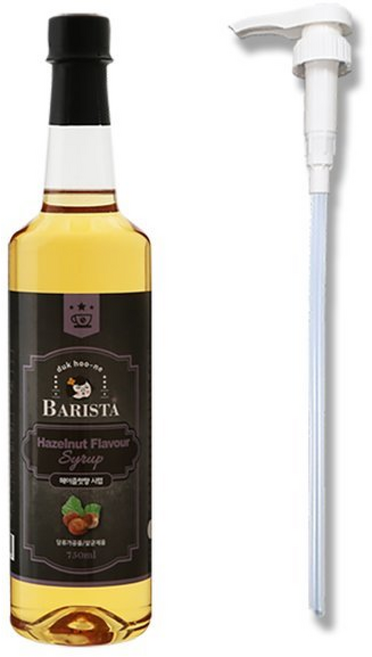 바리스타 헤이즐넛향 커피시럽 + 시럽펌프, 1개, 750ml