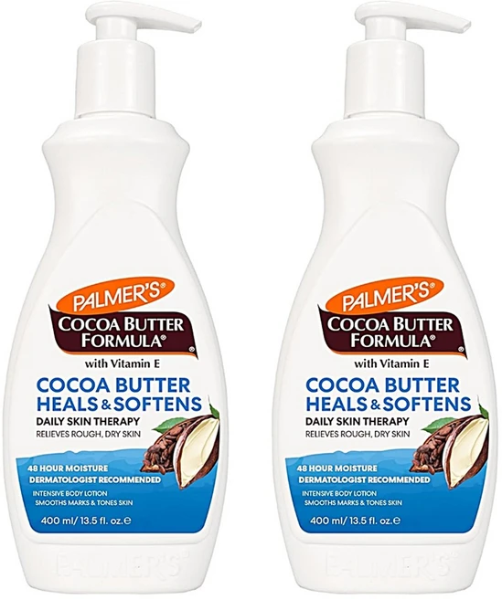 파머스 코코아 버터 포뮬라 힐 소프트 48시간 모이스처 바디로션 400ml 2팩, 2개 - 쿠팡