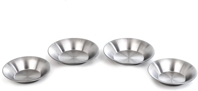 까사맘 스테인레스 캠핑그릇 접시 구프 4종세트, 1개