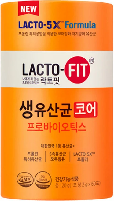 종근당건강 락토핏 생유산균 코어, 2g, 60개 - 쿠팡