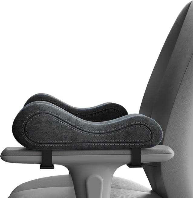 루비바 고탄력 메모리폼 손목보호 S라인 팔걸이 쿠션, 2개, 그레이