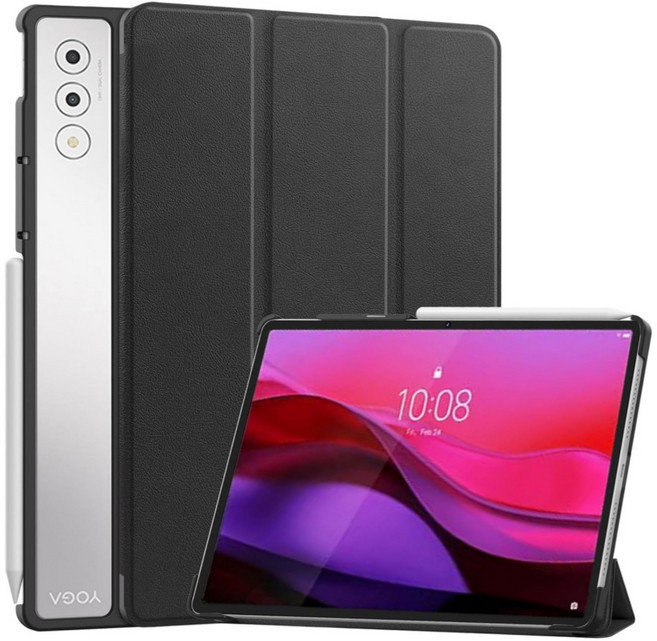레노버 요가탭 플러스 AI 12.7 호환 케이스 북커버 패드 프로 Yoga Tab Plus Pad Pro AI TB-520FU 케이스나라, 검정, 1개